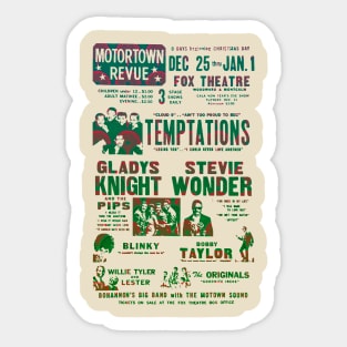 the temptations gladys knight stevie wonder music poster Sticker